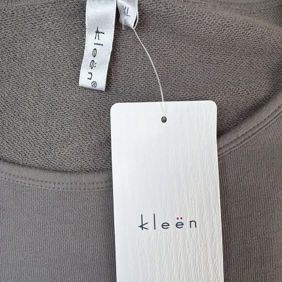 NWT Kleen Taupe Long Sleeve V-Neck Asymmetrical Tunic 100% Cotton #0722 XL - Picture 8 of 8